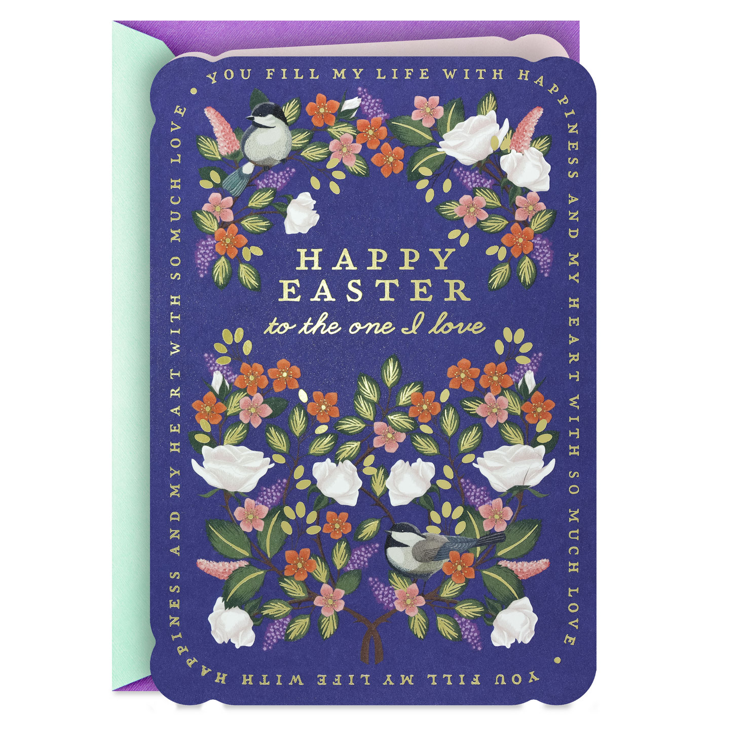 You Fill My Heart with Love Romantic Easter Card