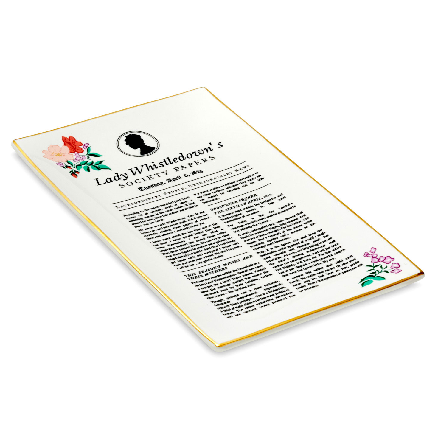 Bridgerton Lady Whistledown’s Society Papers Trinket Dish