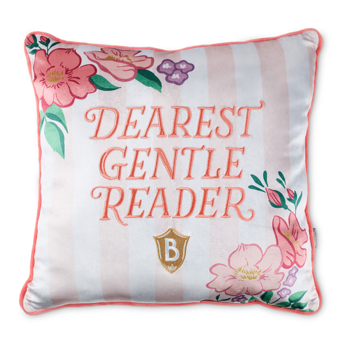 Bridgerton Dearest Gentle Reader Throw Pillow, 18×18