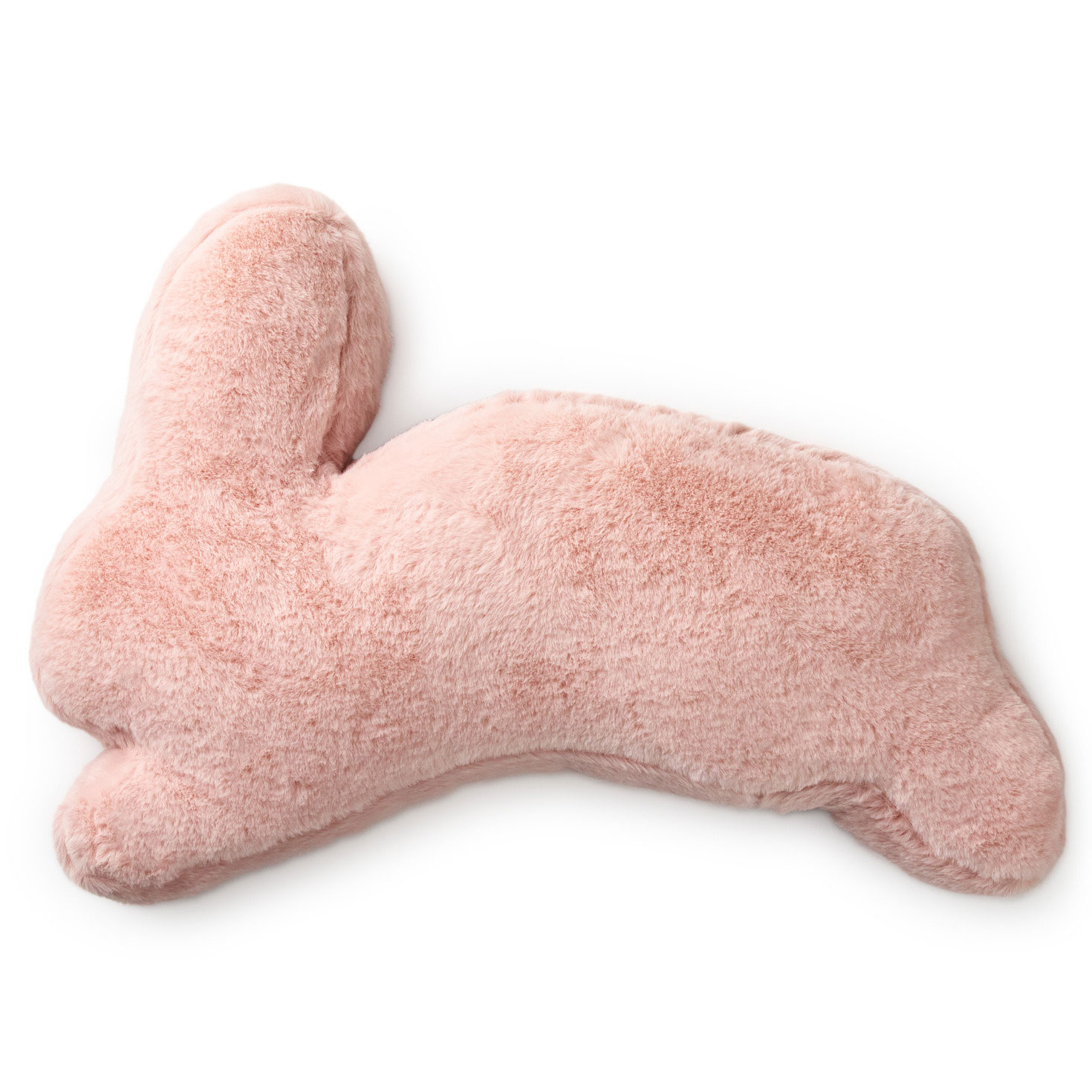 Pink Bunny-Shaped Plush Throw Pillow, 21″ L
