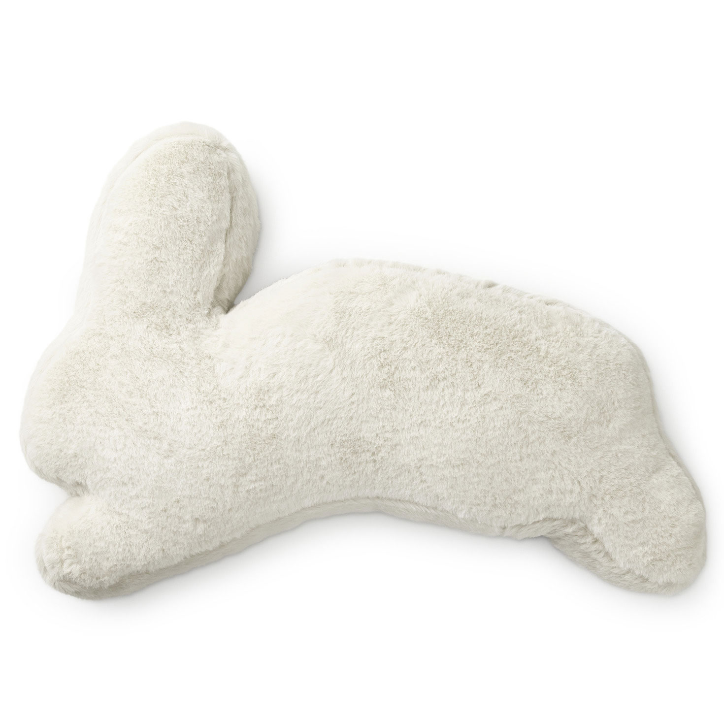 White Bunny-Shaped Plush Throw Pillow, 21″ L