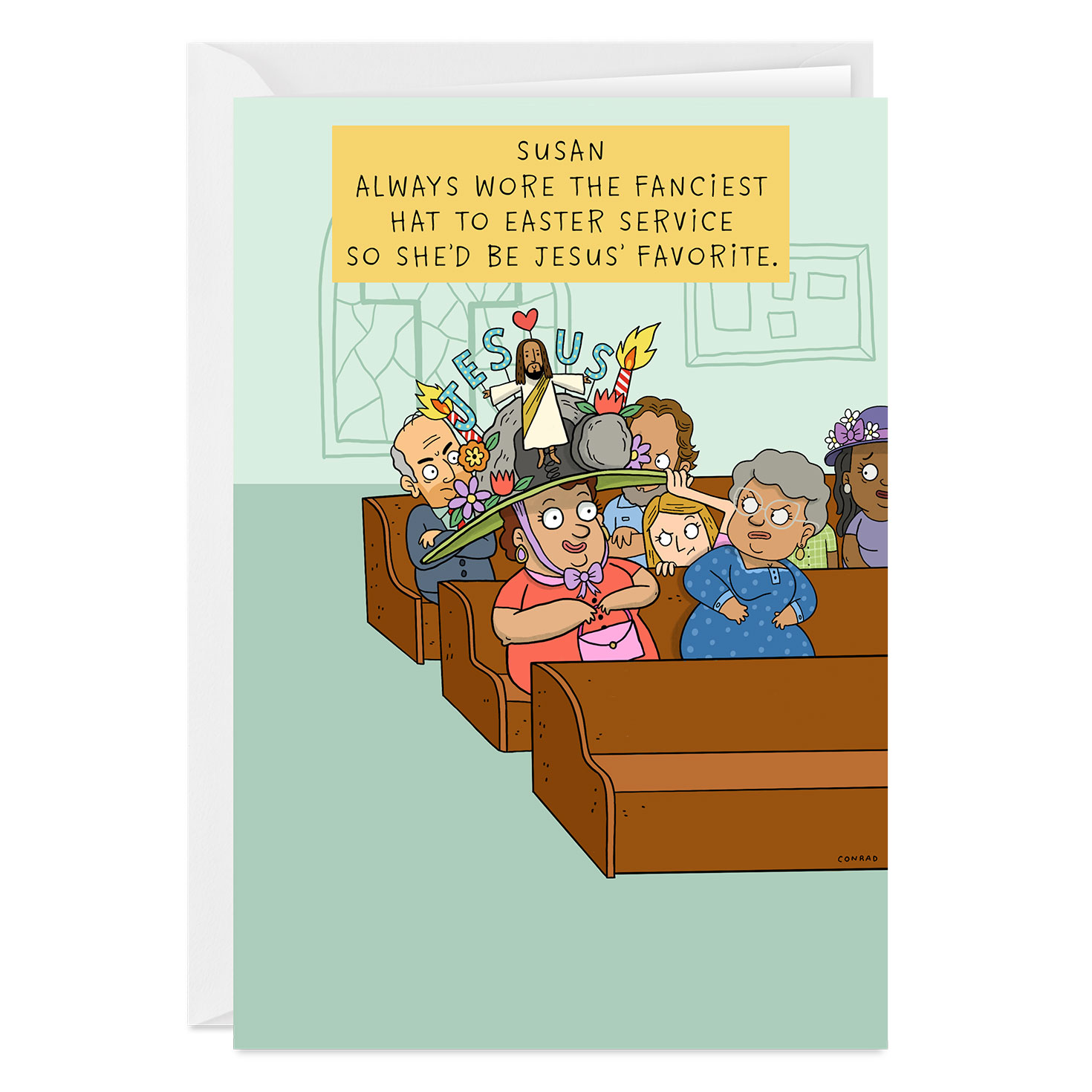 Fancy Easter Hat Funny Custom Easter Card