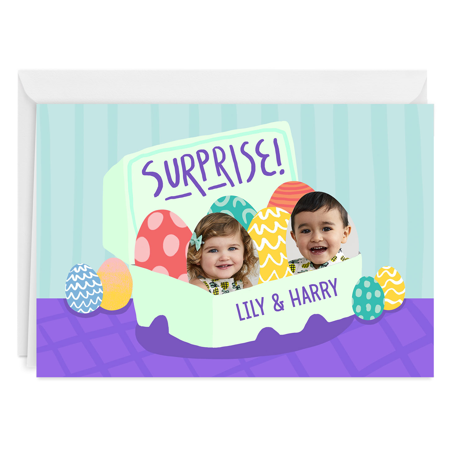 Egg-Cellent Surprise Custom Easter Card