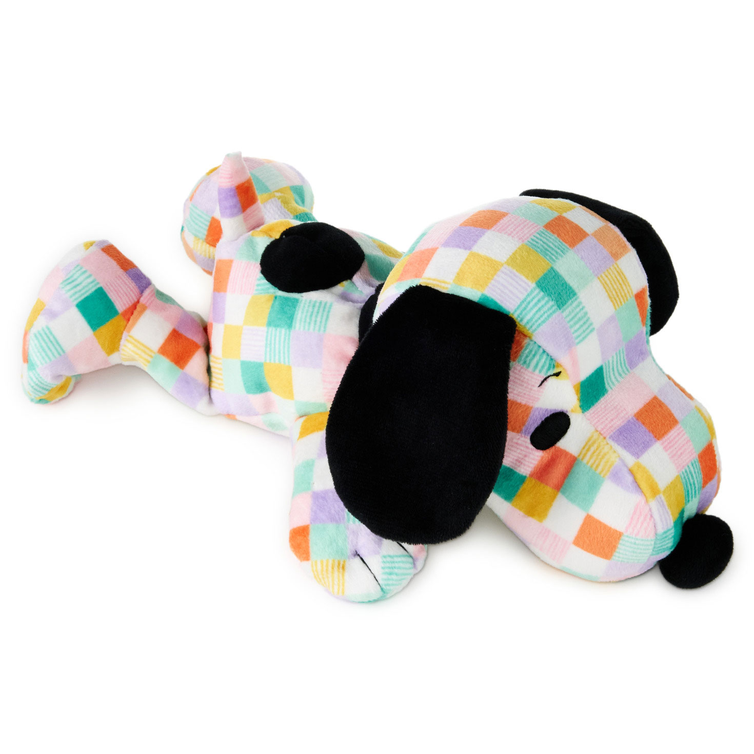 Peanuts® Pastel Patchwork Floppy Snoopy Plush, 11″ L