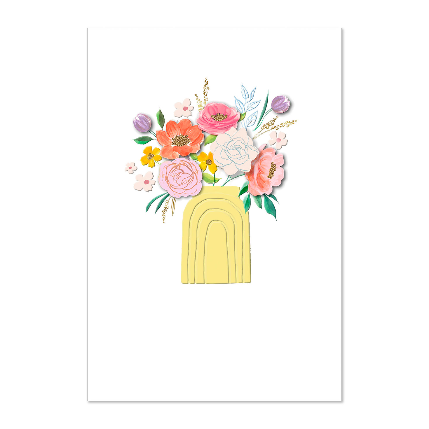 Flower Bouquet Blank Card