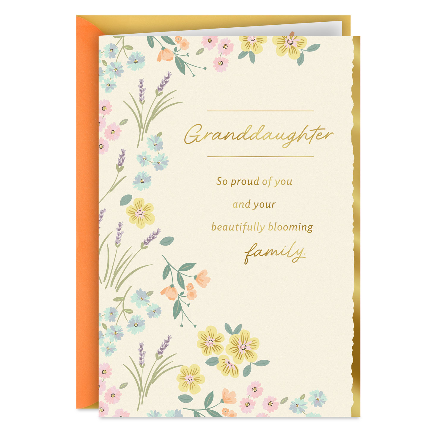 Your Beautifully Blooming Family Easter Card for Granddaughter