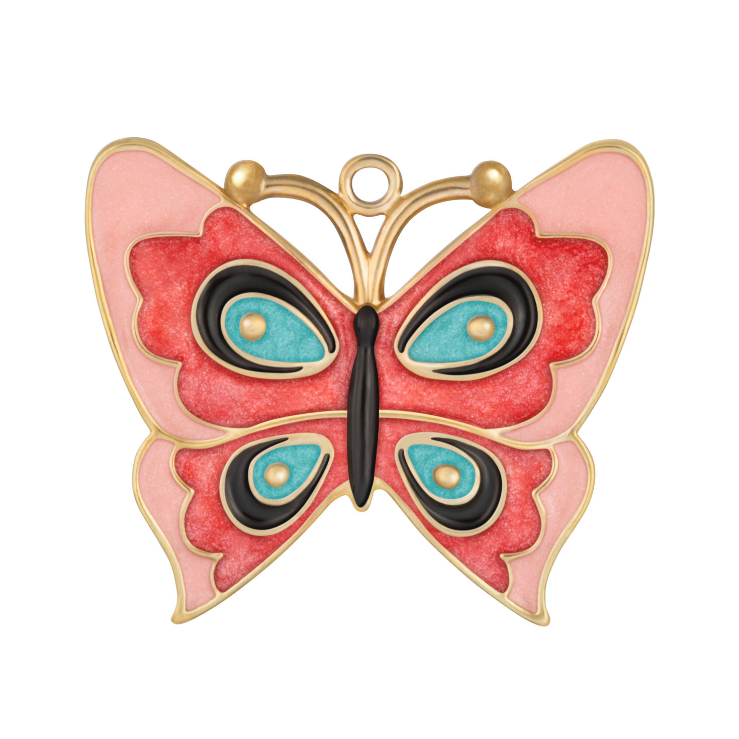 Mini Lovely Little Butterfly Metal Ornament, 1.25″