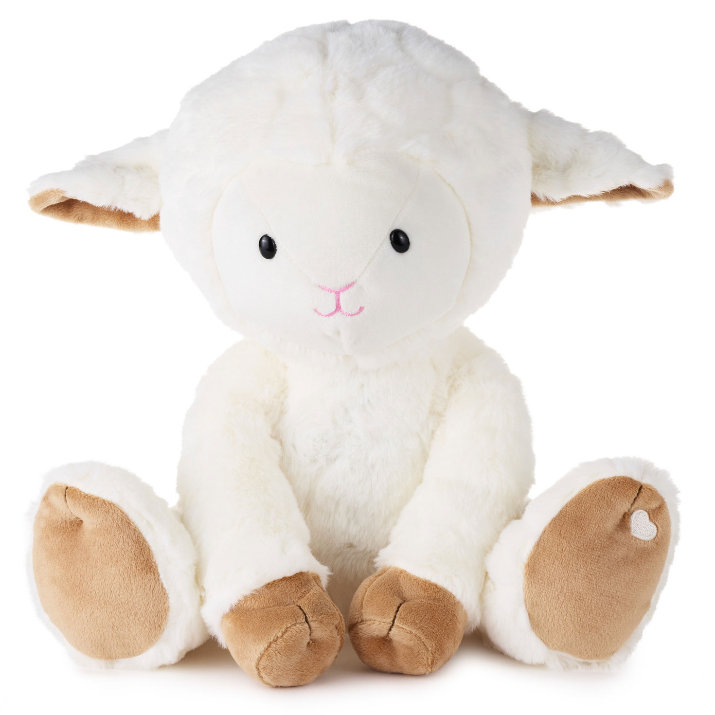 Lamb Plush With Light-Up Cross, 11.25″