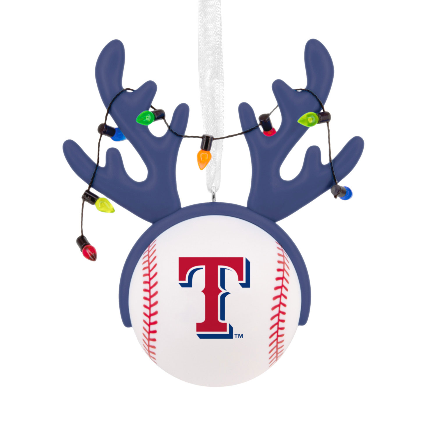 MLB Texas Rangers™ Reindeer Baseball Hallmark Ornament