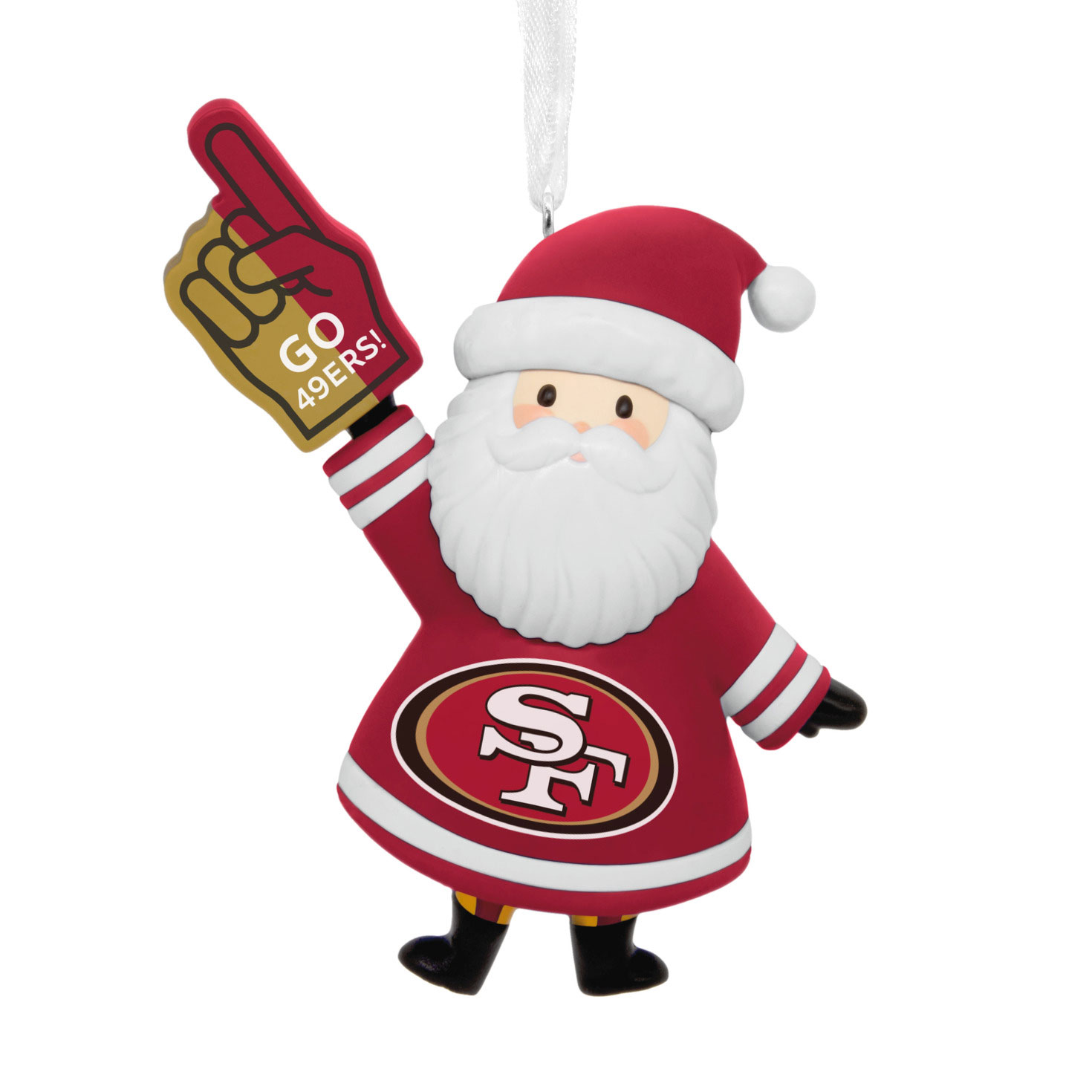 NFL San Francisco 49ers Santa Fan Hallmark Ornament