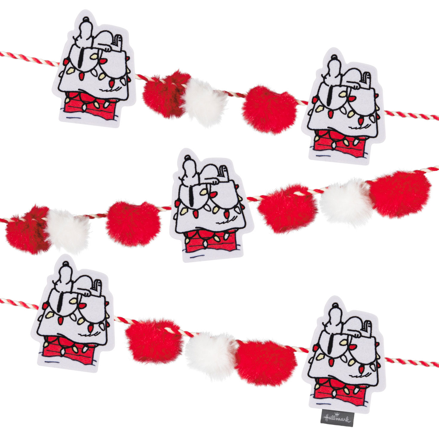 Peanuts® Snoopy Doghouse Fabric Hallmark Garland, 72″