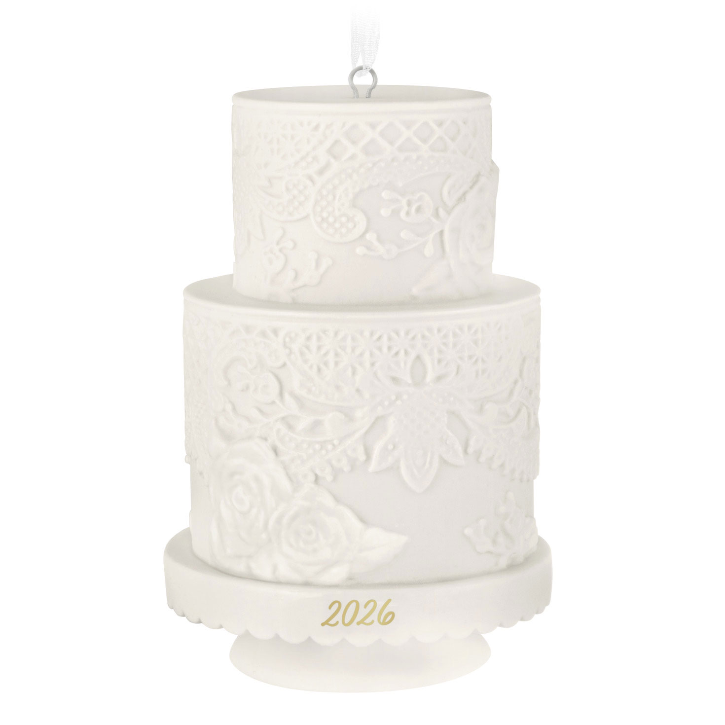 Wedding Cake 2026 Porcelain Ornament