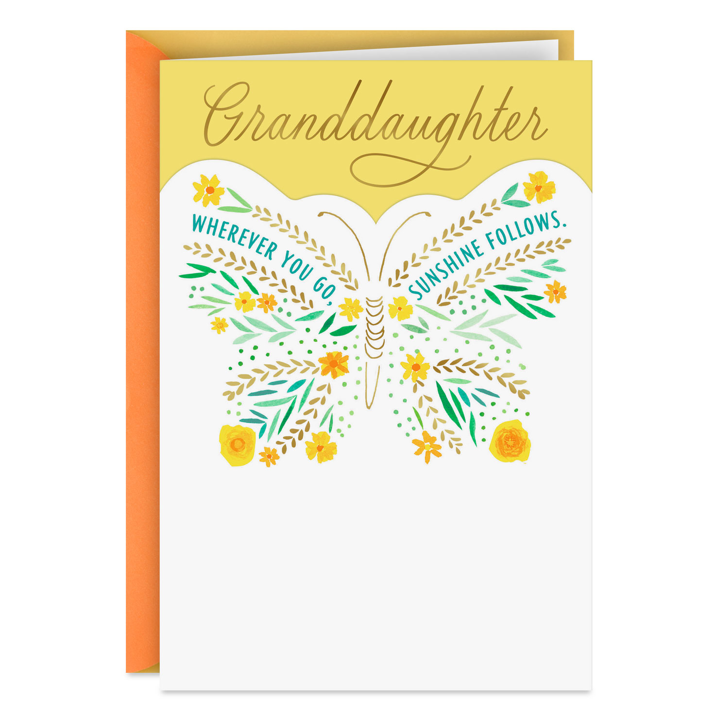 Sunshine Follows You Easter Card for Granddaughter